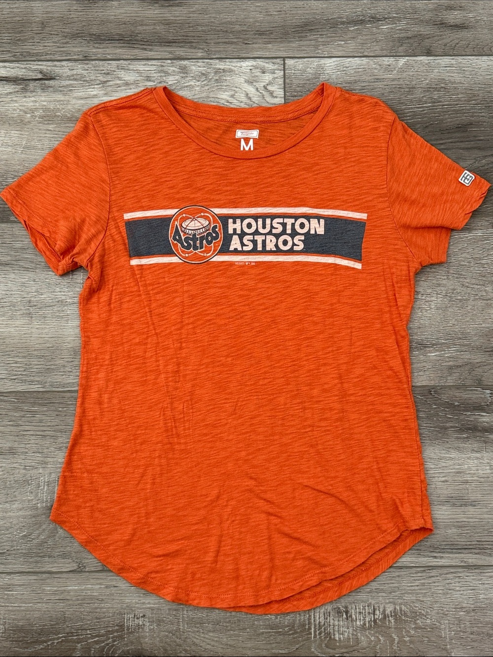 Houston Astros Women's Orange Short Sleeve Crew Tee
